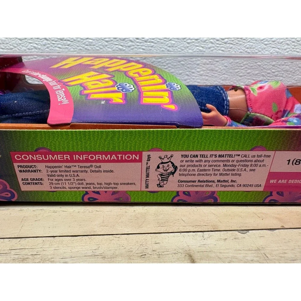Vtg 2000 Mattel Barbie Teresa Doll Happening Hair NIB